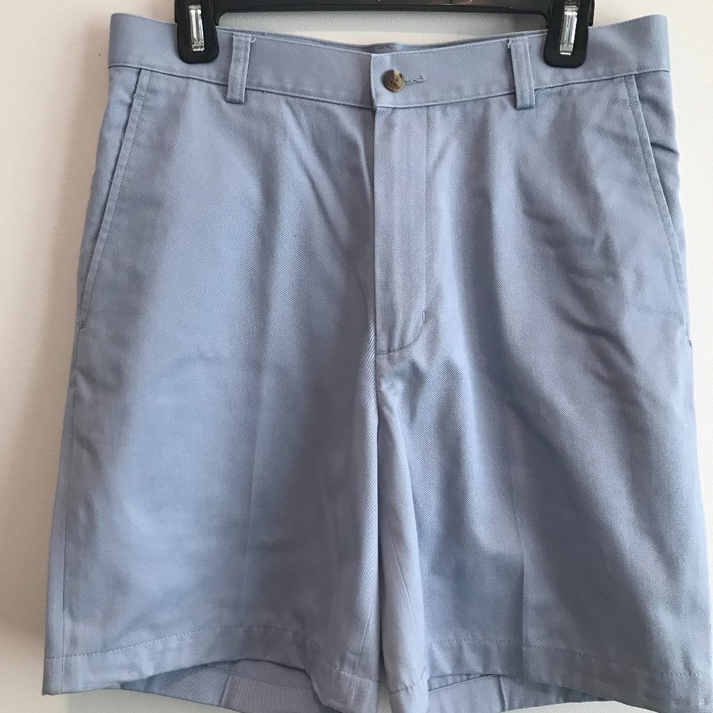 Jos A Bank blue flat front chino shorts 32" waist 8" inseam